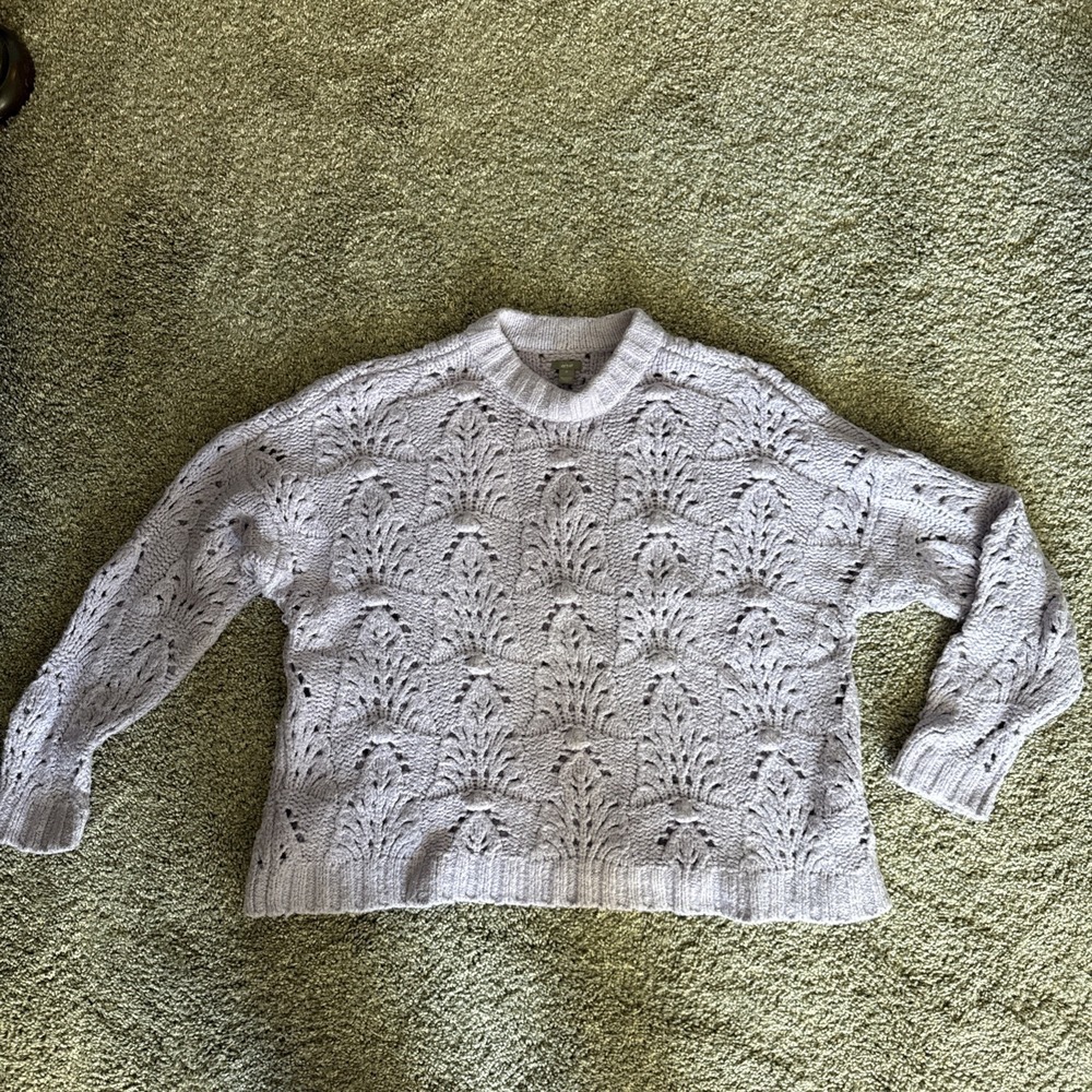 Aerie Women's Long Sleeve‎ Crew Sweater Lavender Medium